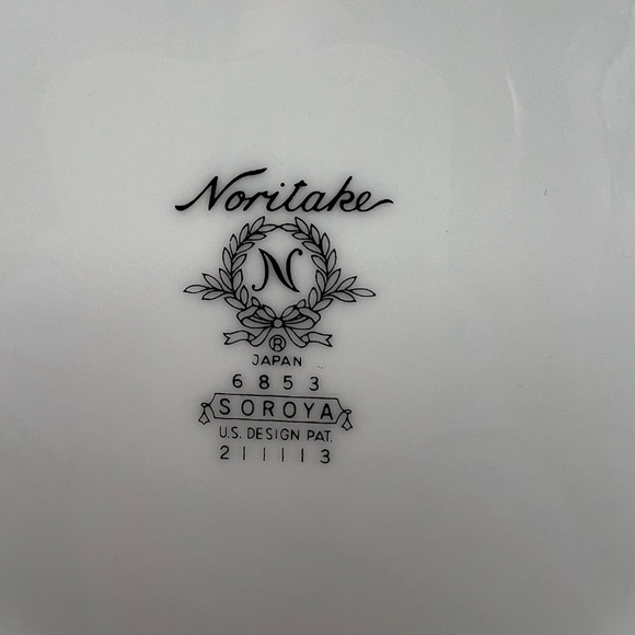 Noritake Soroya 6853 Dessert Plate 6.25” Light Green Daisy Platinum Banded - Picture 5 of 7